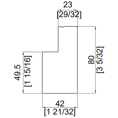 Großes L ohne Kappe W4037