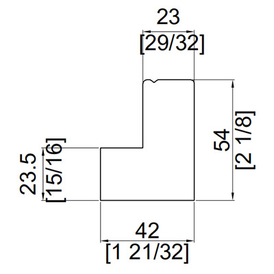 Kleines L ohne Kappe W4025-54