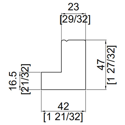 47 mm L ohne Kappe W4025-47