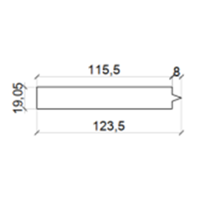 Doppelseitige Schmale Schiene PVC-Fensterladenkomponenten